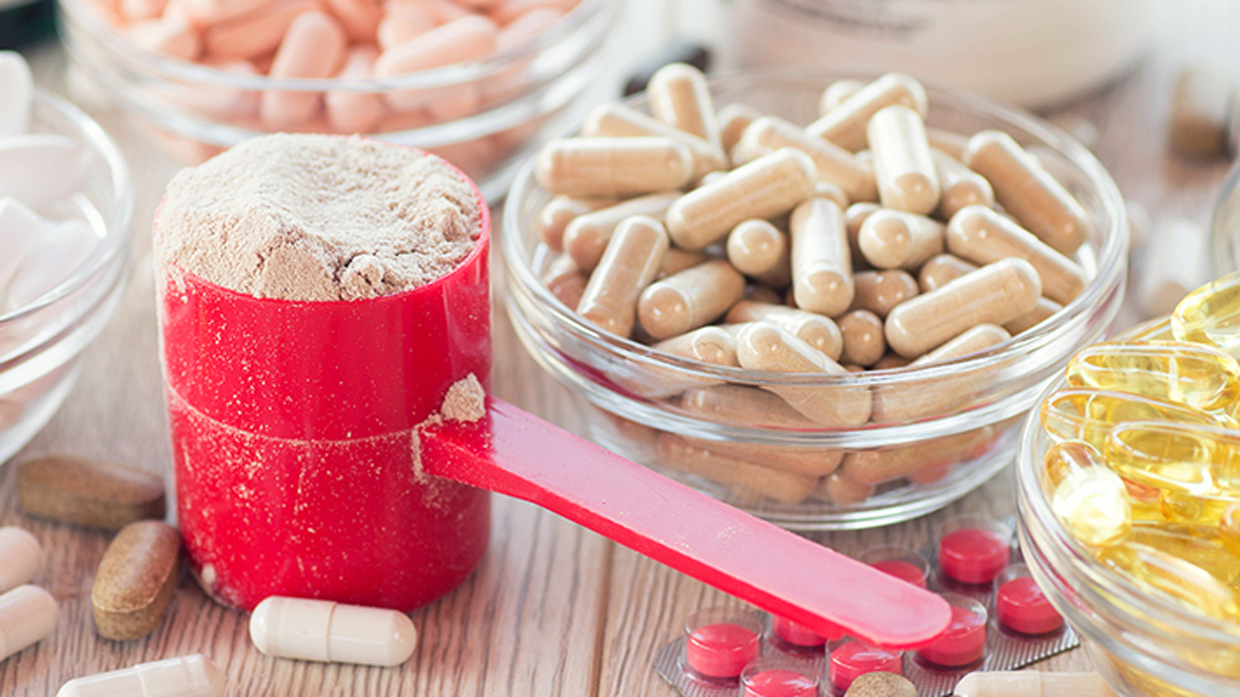 Image of pill and protein powder