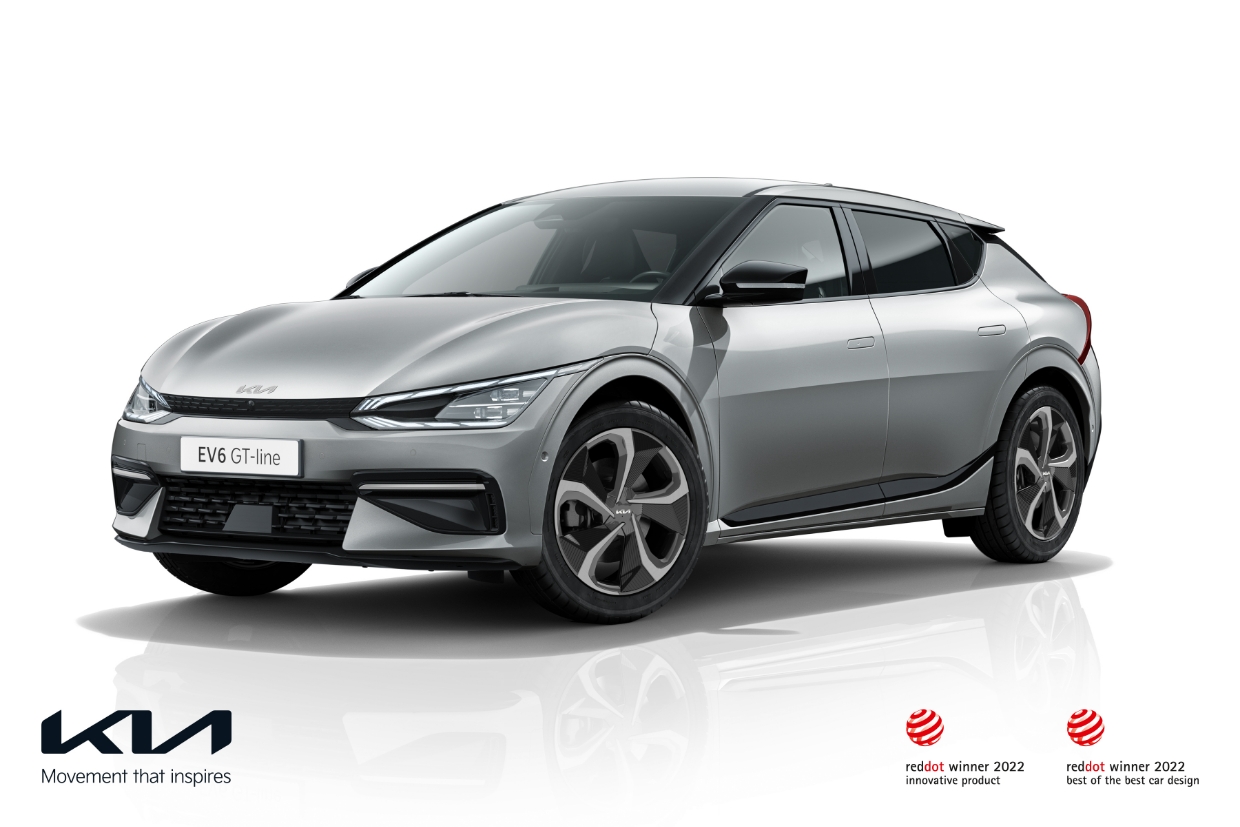 2022 레드 닷 어워드 최우수상에 선정된 기아 EV6