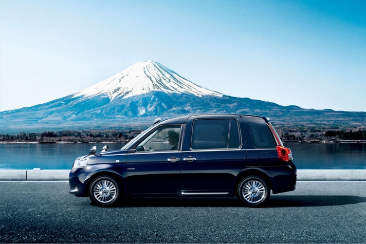 Side view of a Japanese JPN taxi