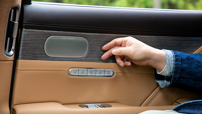 Bang & Olufsen sound system in the rear door trim