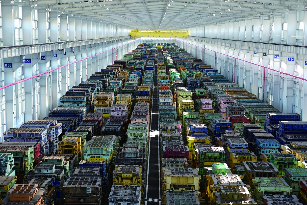 현대파텍스 금형 보관장의 내부 모습