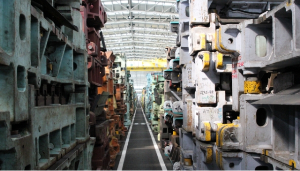 금형 보관장의 내부 모습