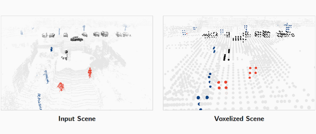 Comparison between point cloud and voxel data