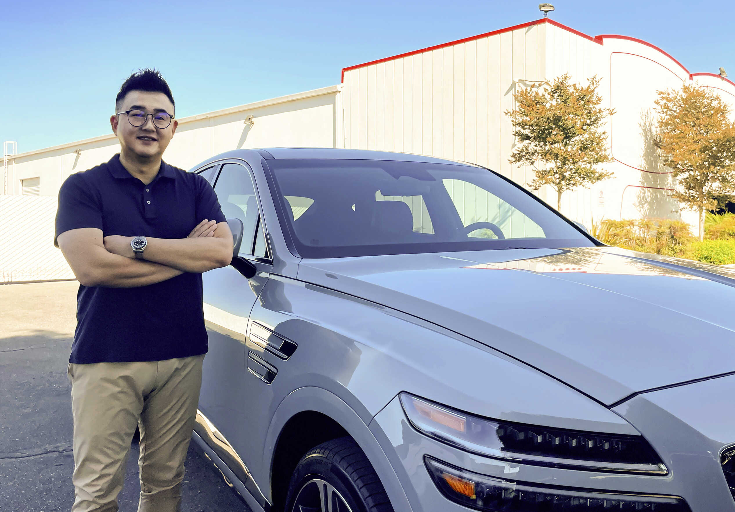 Senior researcher Yujun Kim-Jin with GV80 Coupe