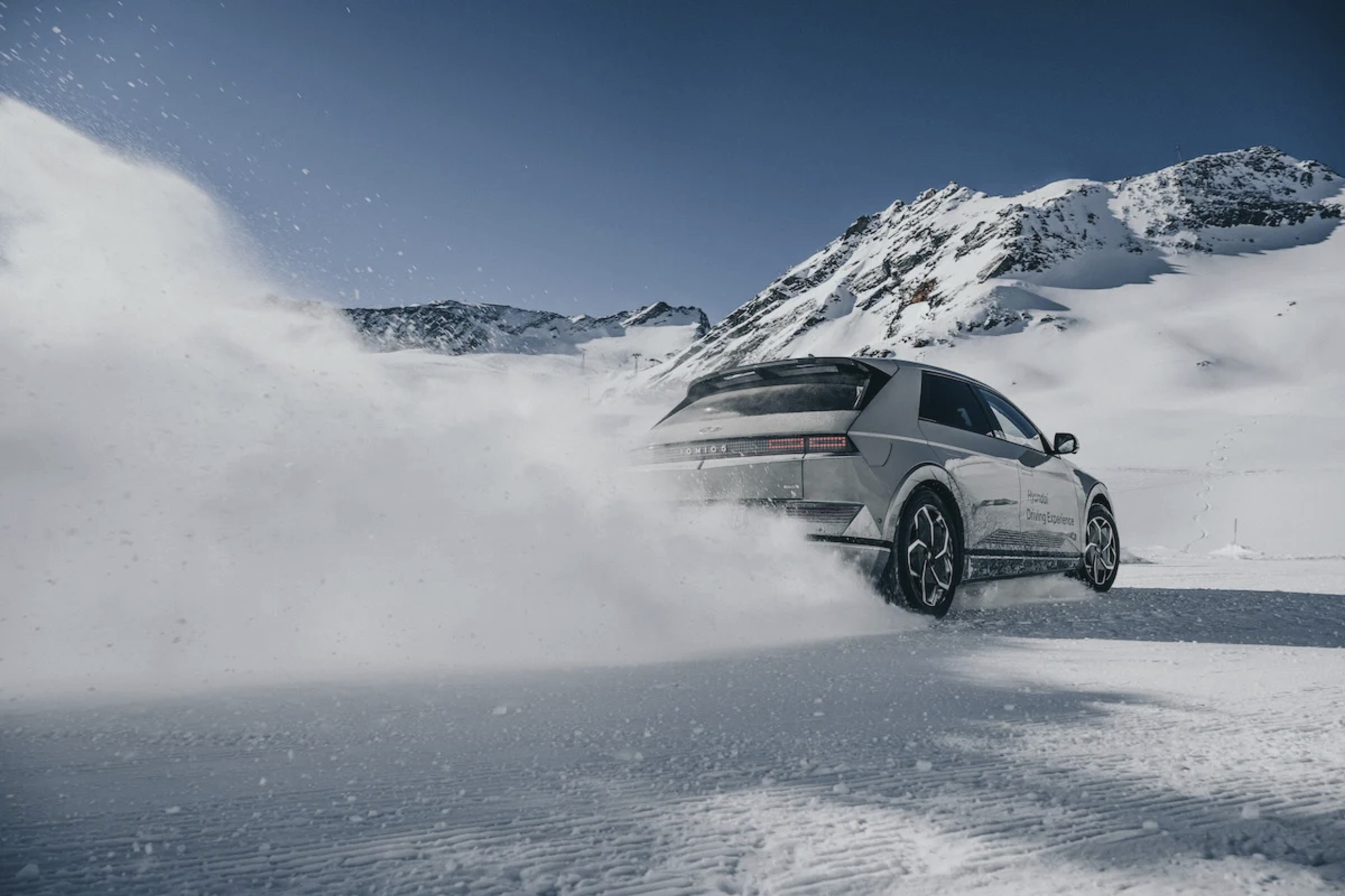 running Ioniq 5 on ice.