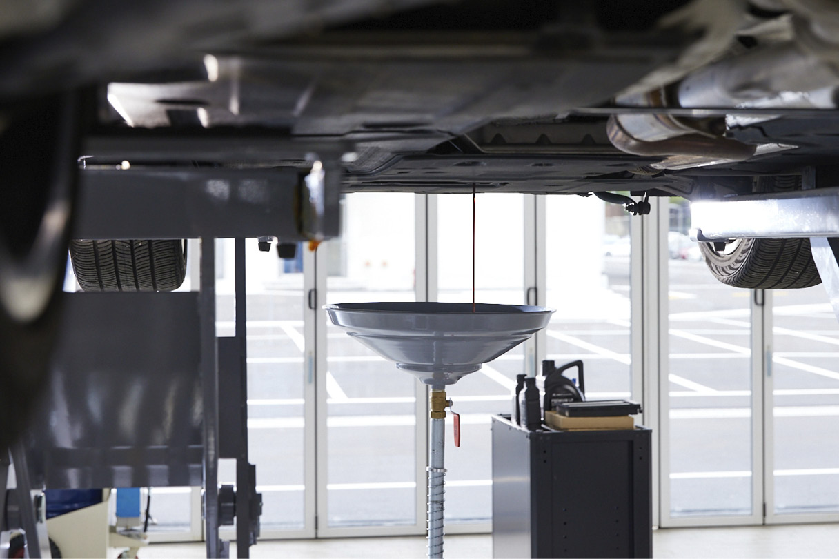 Removing the engine oil from the car