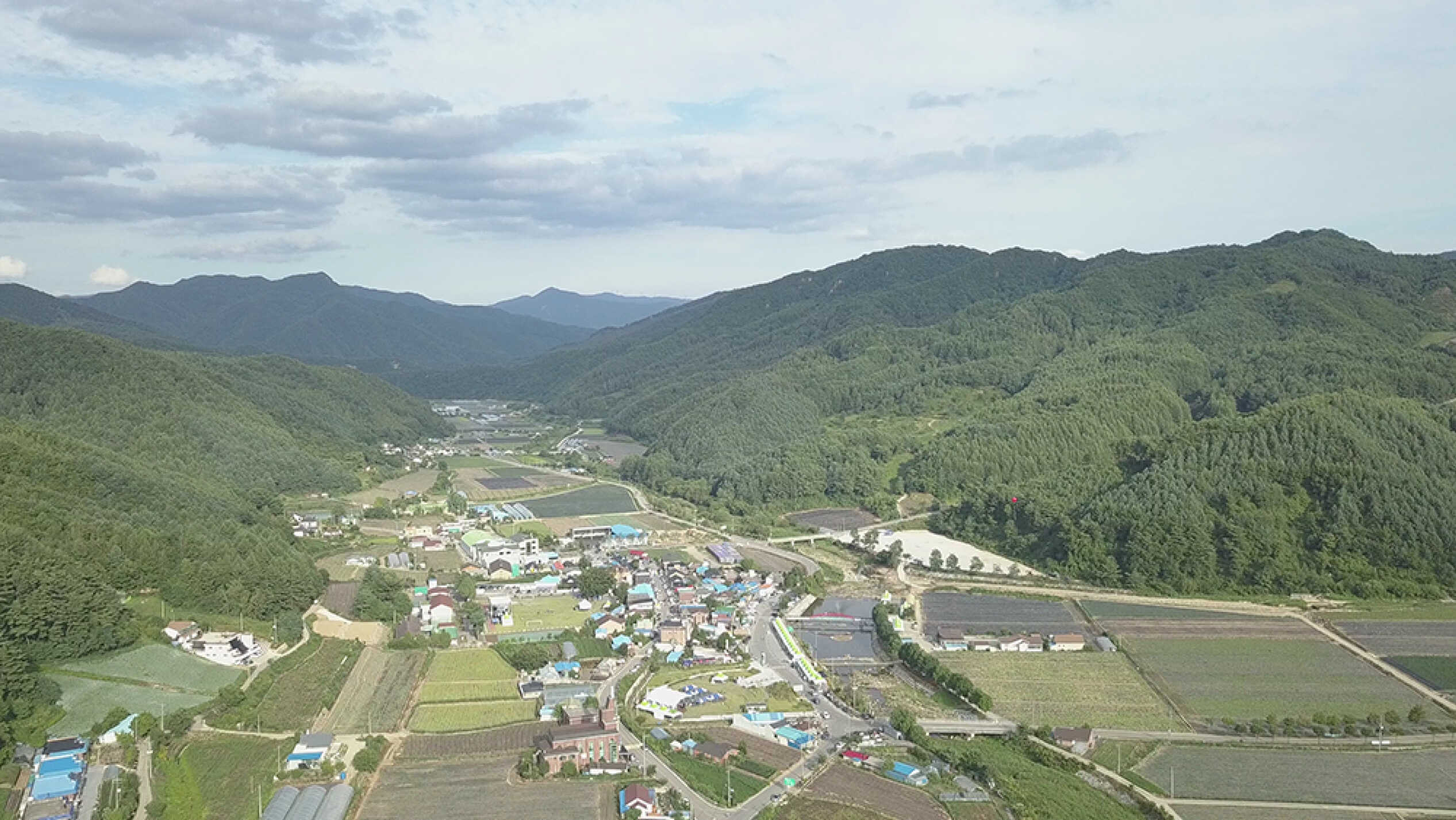 계촌 클래식 축제가 열리는 마을 전경