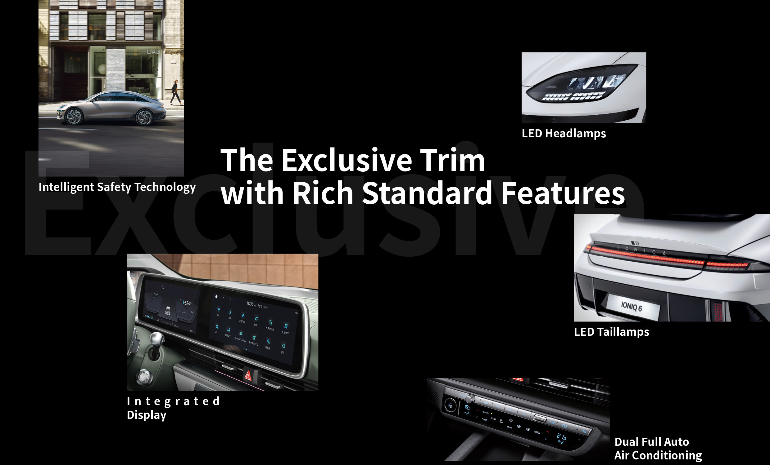 Infographic summarizing the detailed specifications of the exclusive trim