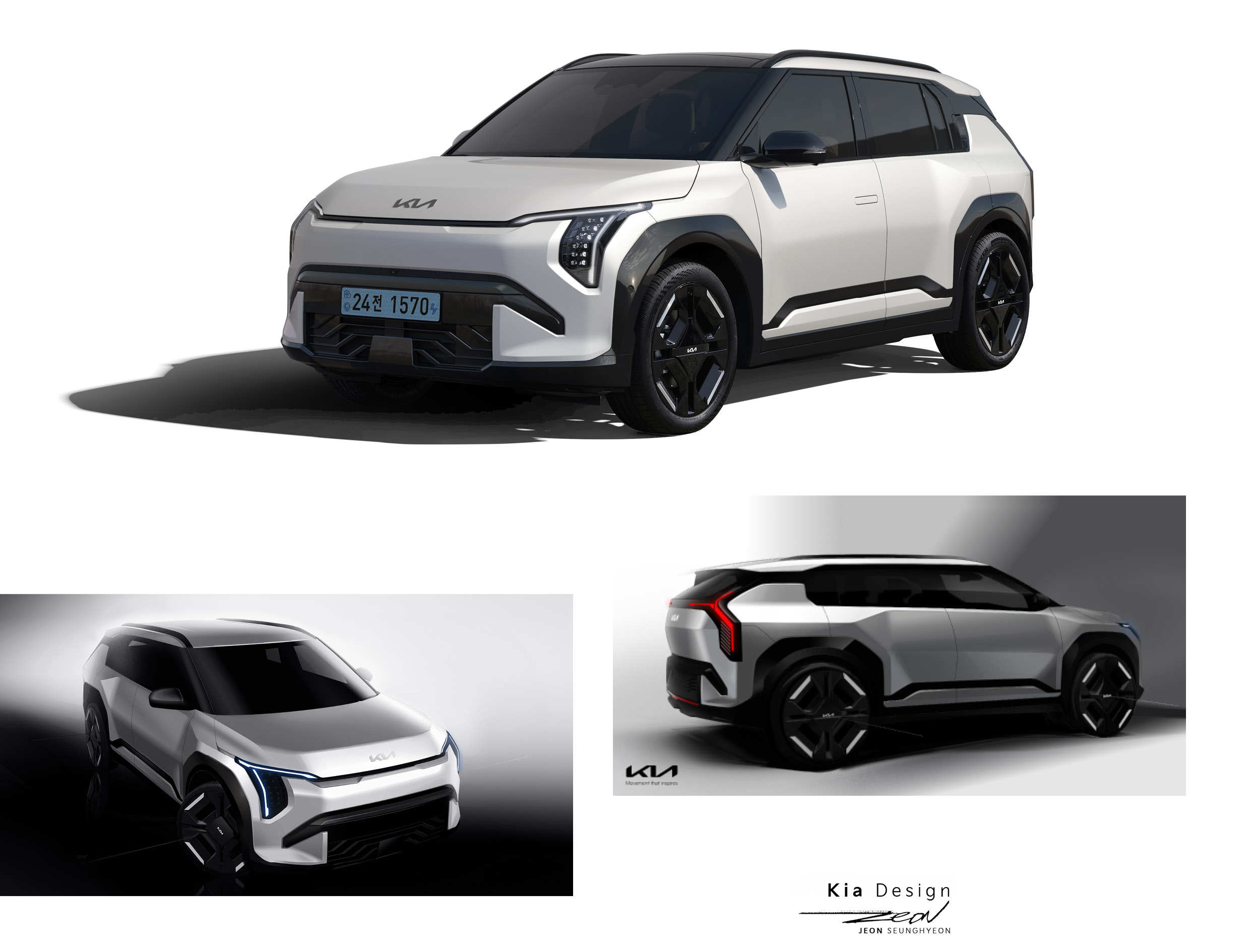 The sketch design of Kia EV3 GT Line