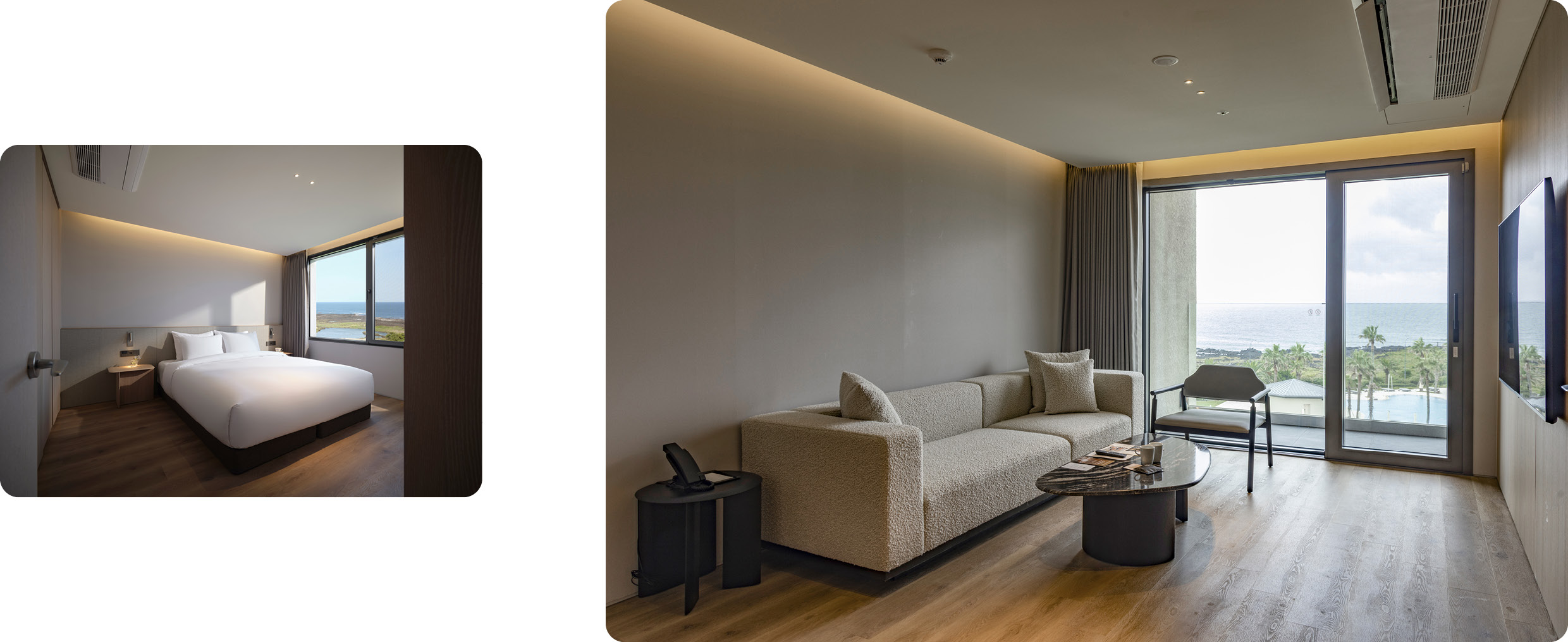 A view of the outside of the resort room