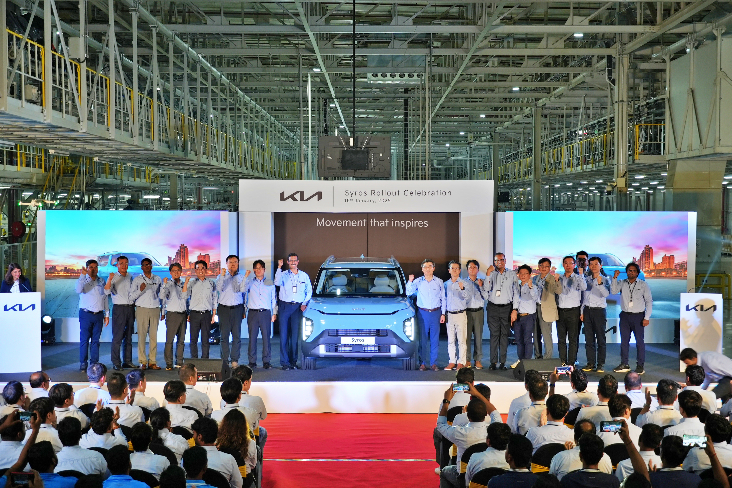 Stage to celebrate the launch of Kia Syros