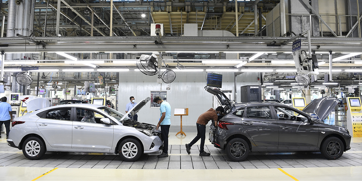 Hyundai Motor India Plant Assembling Line