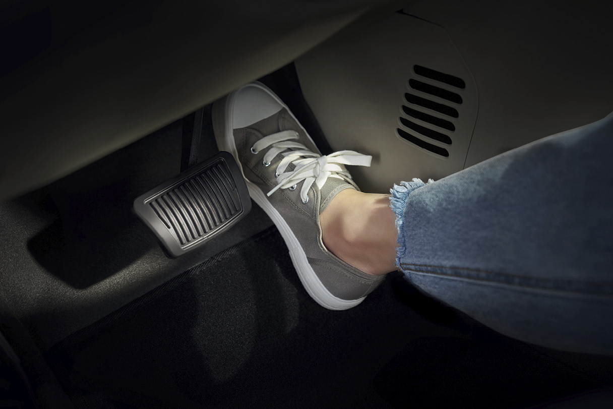 Photograph describing pedal malfunction prevention