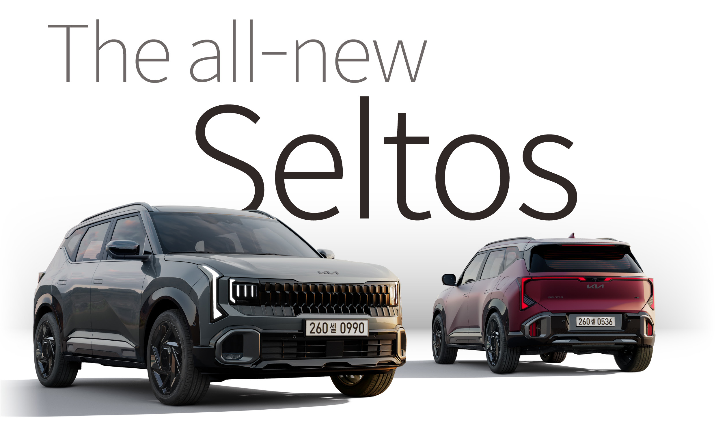 셀토스 전측면, 후측면 모습