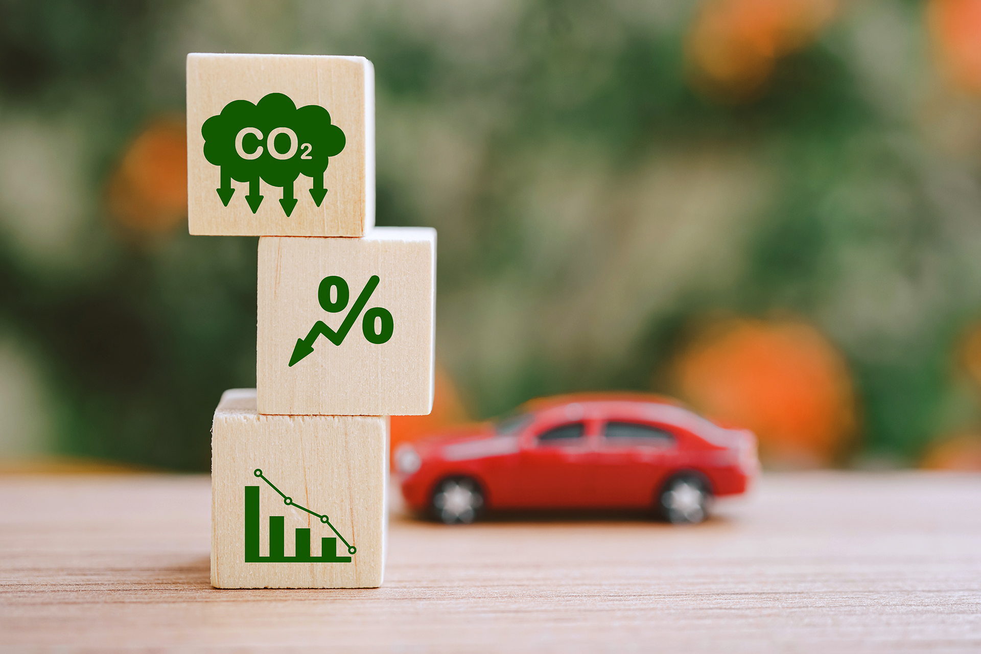 환경을 생각하는 자동차를 형상화한 이미지