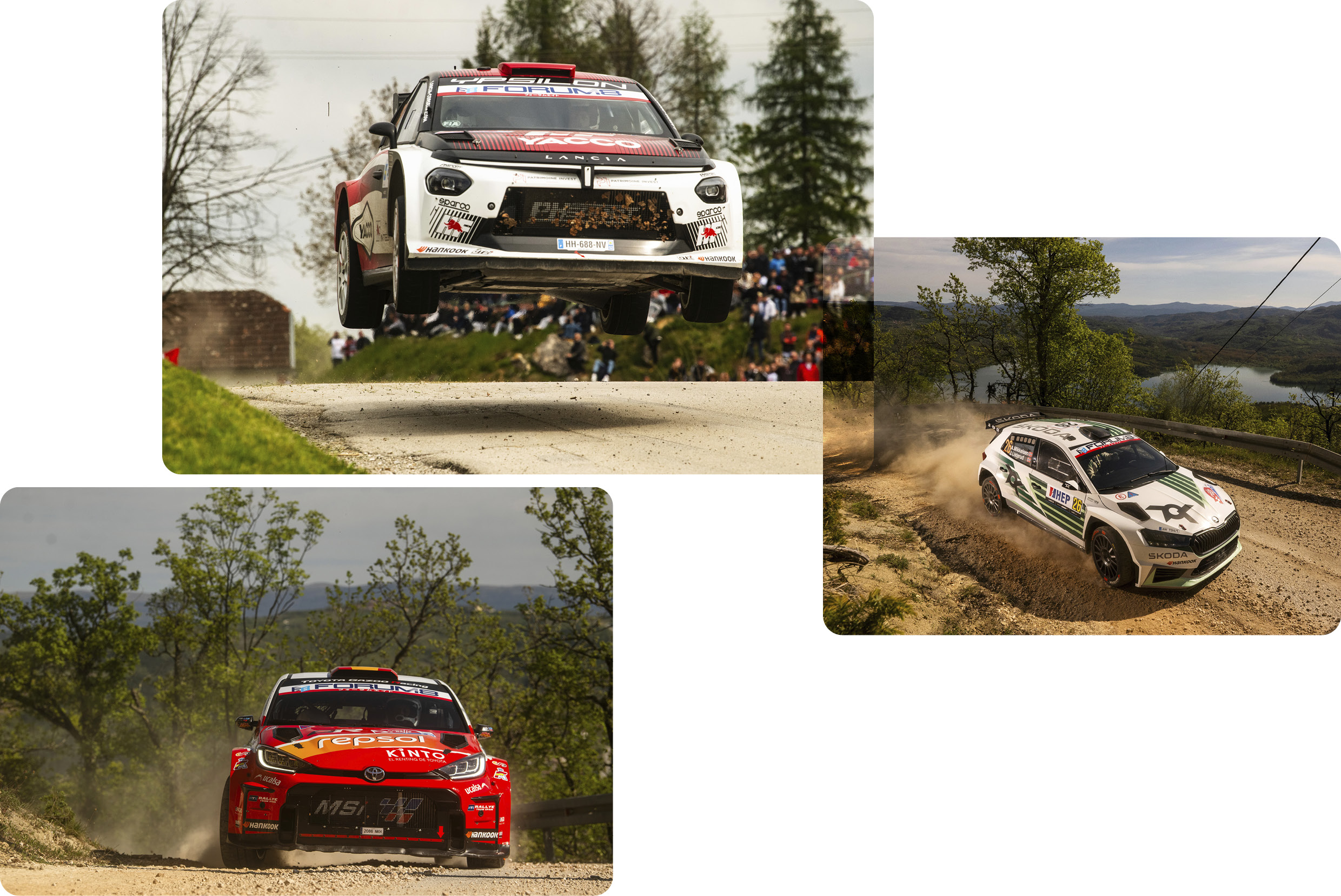 WRC2 출전 차량들의 모습