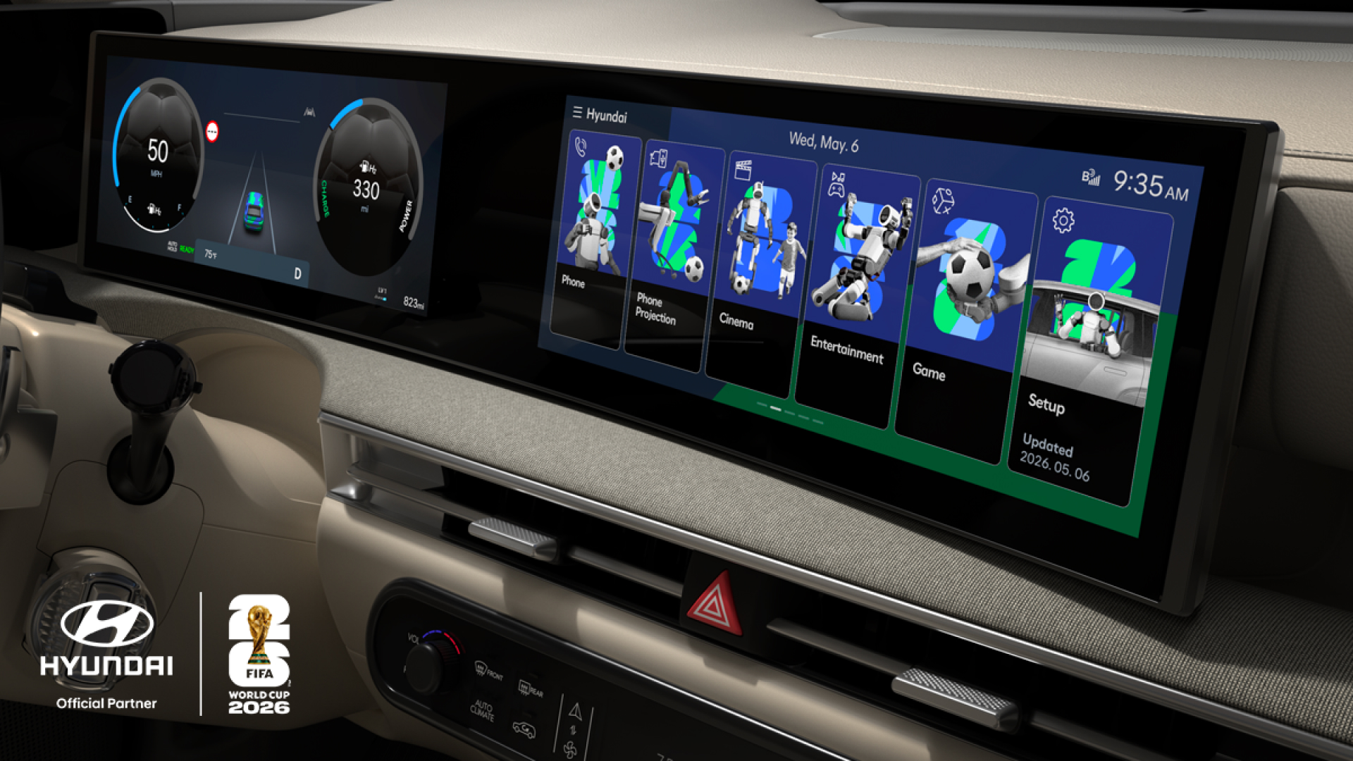Hyundai Motor Brings Spirit of FIFA World Cup 2026™ to Driver's Seats with New Display Theme - main