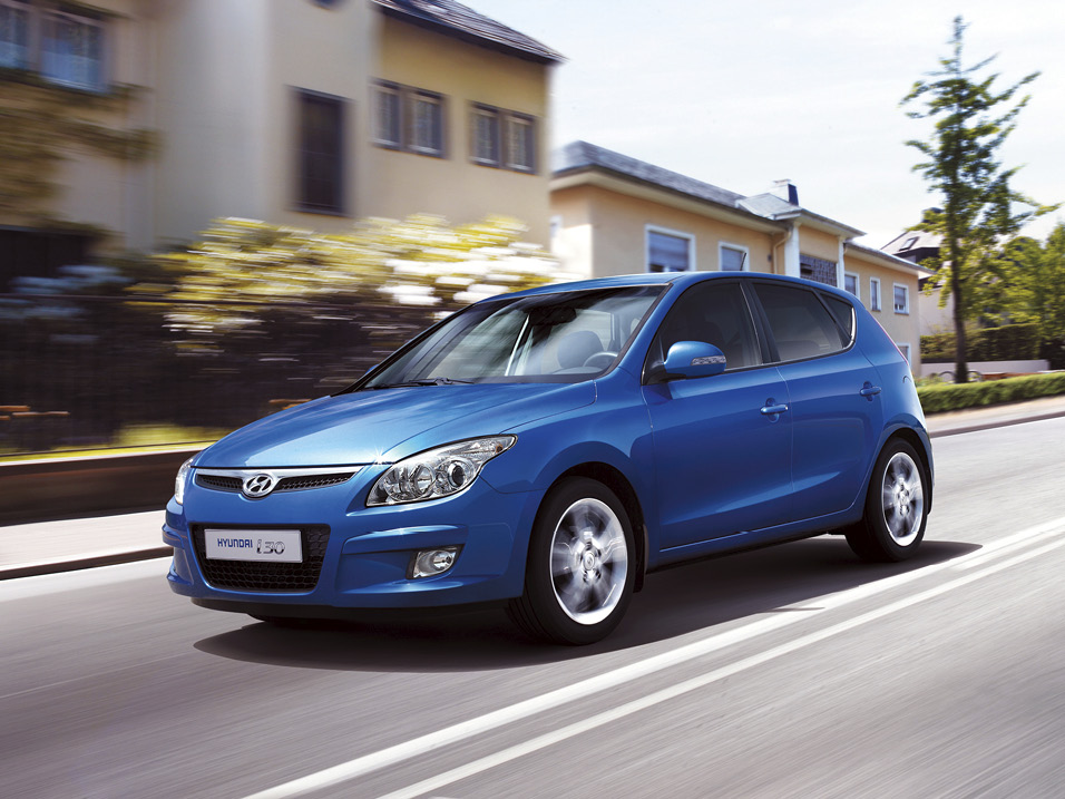 Hyundai i30 driving on the road