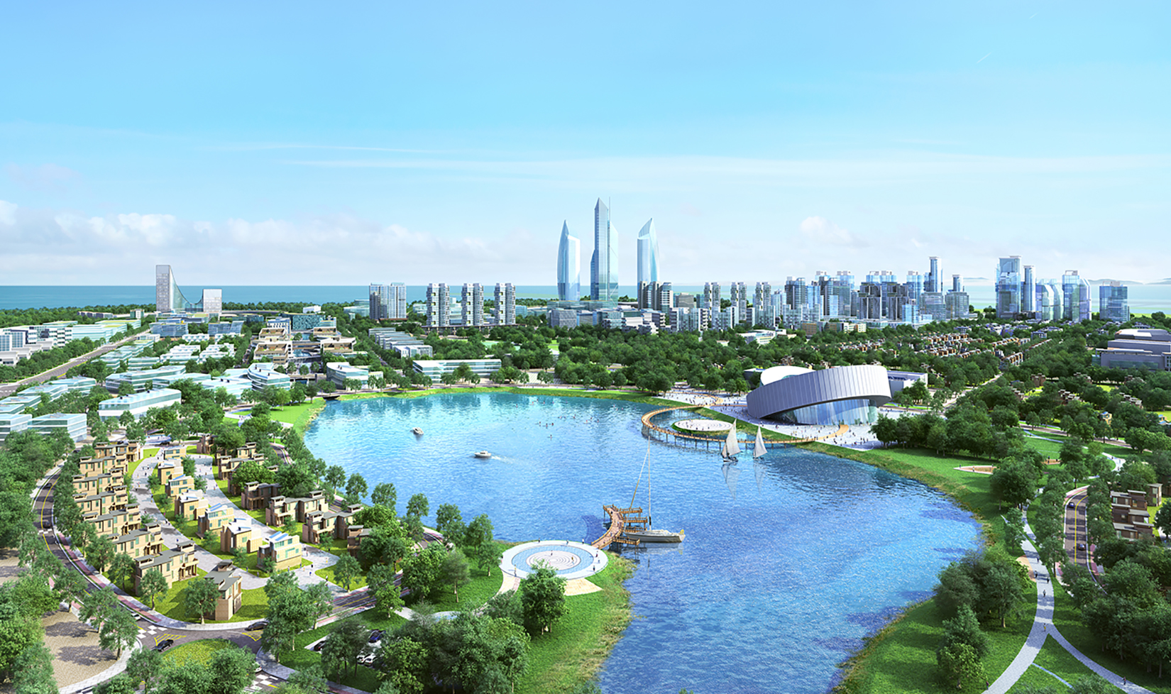Saemangeum project aerial view
