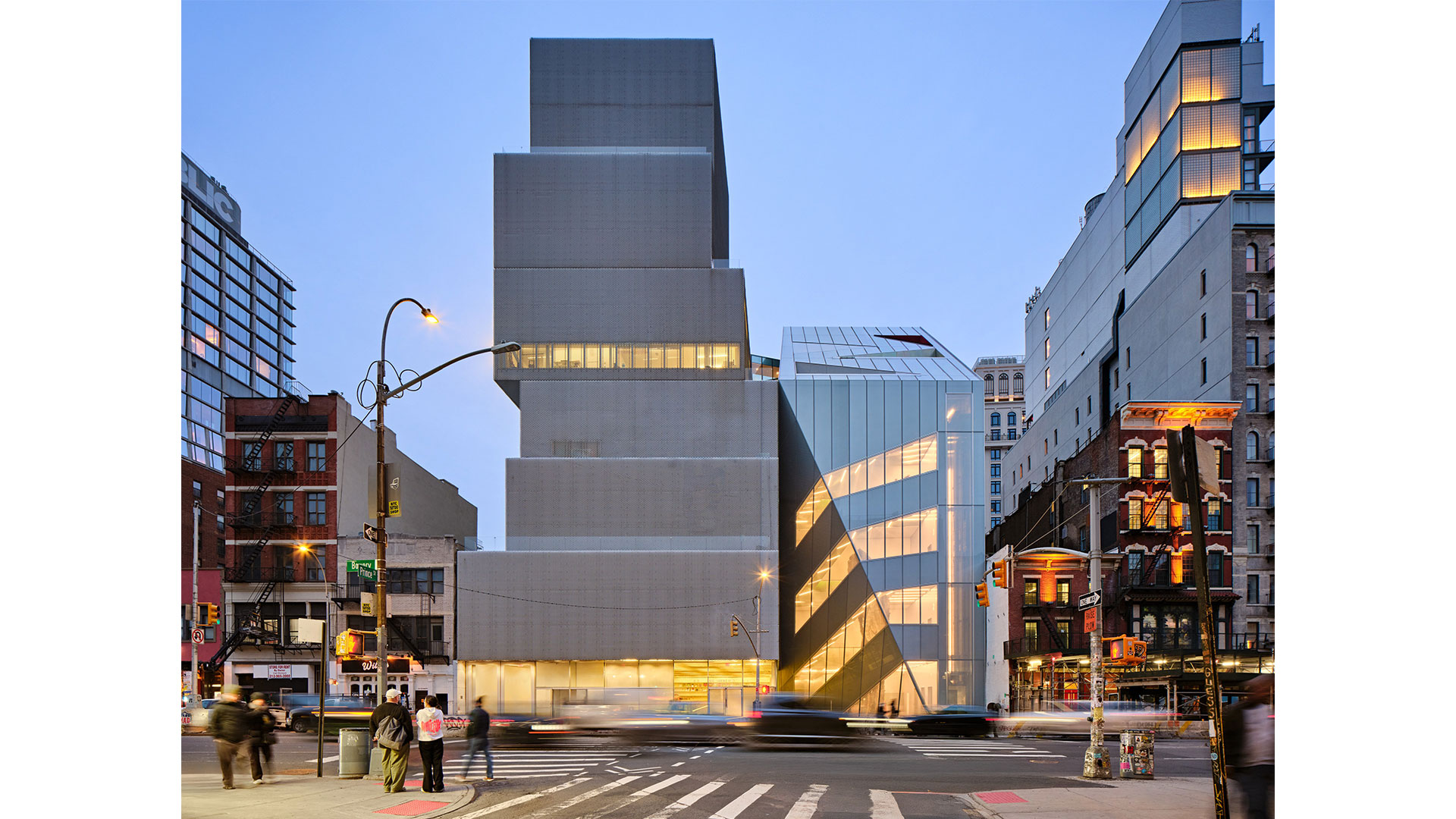 Exterior of the New Museum. Courtesy New Museum. Photo: Jason Keen