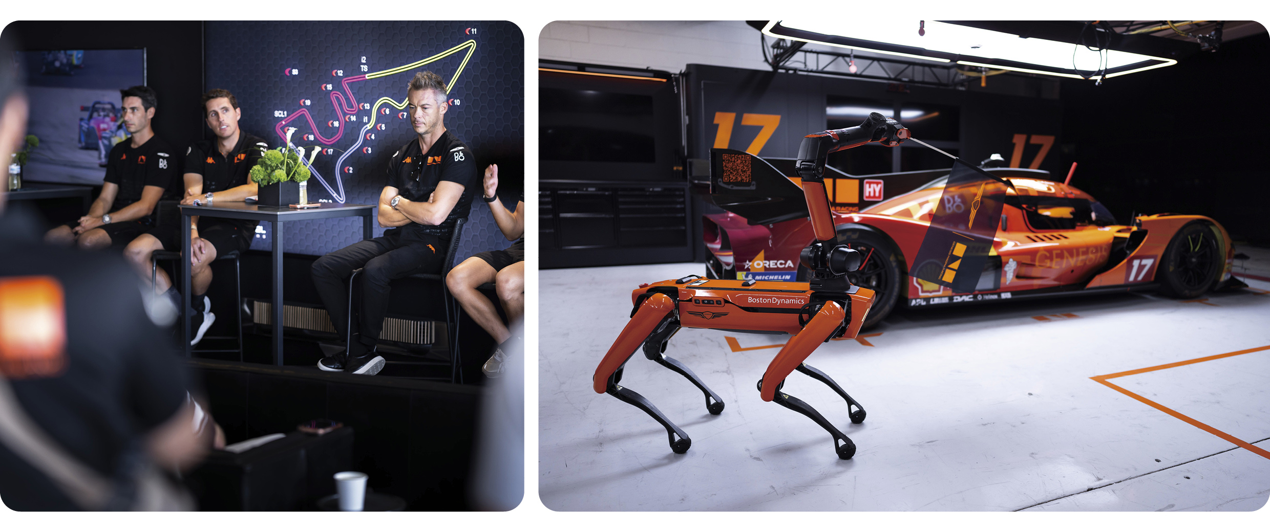 The driver lineup of the Genesis Magma Racing