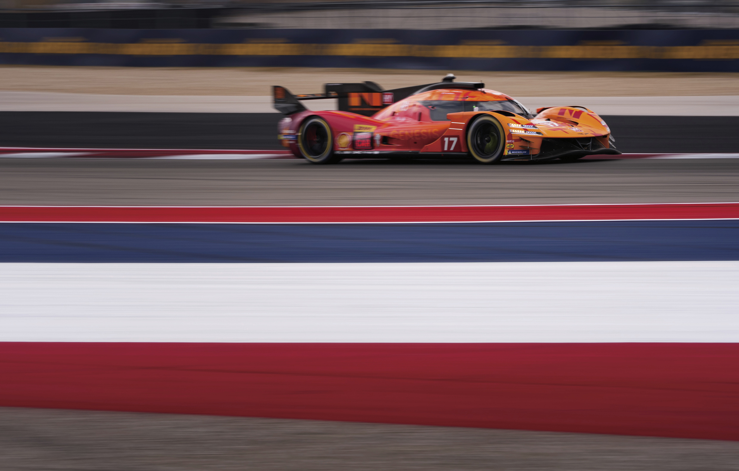 A hypercar is speeding